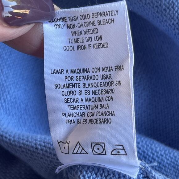 US Open Mens Sweater Large CBS Sports Blue Pullover V-neck Golf Cotton 2010 - Picture 9 of 13